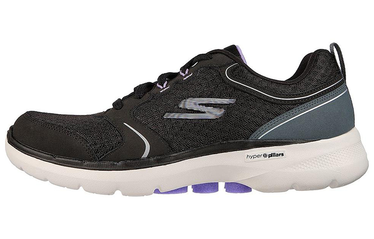 Buy (W) Skechers Go Walk 6 Schwarz/Lila Damen Sneaker Low-Top 124518-BKLV