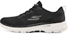 (W) Skechers Go Walk 6 Kasut Sukan Rendah Hitam/Putih 124512-BKW