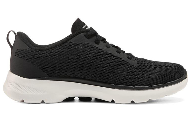 Order (W) Skechers Go Walk 6 Kasut Sukan Rendah Hitam/Putih 124512-BKW