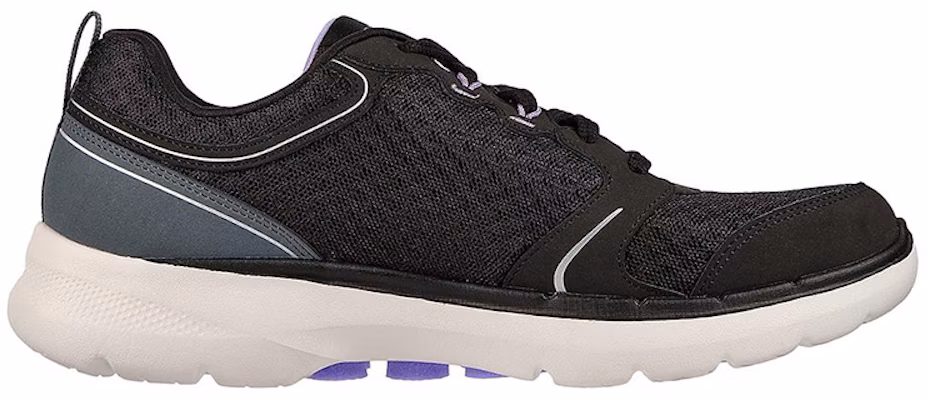 (Women) Skechers Go Walk 6 Low-Top Black/Purple 124518-BKLV Order (Women) Skechers Go Walk 6 Low-Top Black/Purple 124518-BKLV