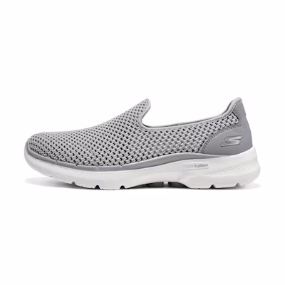 (W) Skechers Go Walk 6 Shoes 'Grey White'