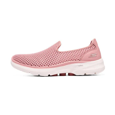 (W) Skechers Go Walk 6 Shoes 'Pink White'