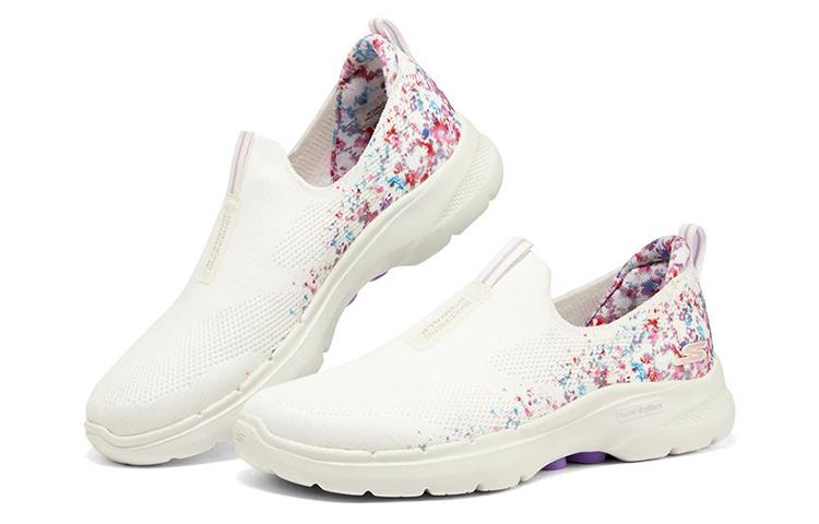 Lookbook (W) Skechers Go Walk 6 Slip-On ''Wit Multicolor'' 124543-WMLT