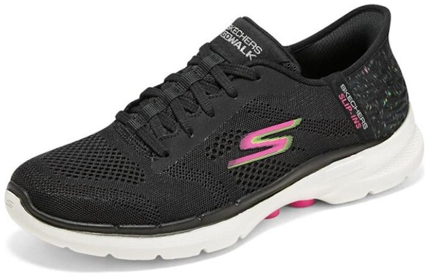 (Women) Skechers Go Walk 6 Slip In 'Black Multicolor' 124627-BKMT Order (Women) Skechers Go Walk 6 Slip In 'Black Multicolor' 124627-BKMT