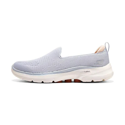 (W) Skechers Go Walk 6 Slip In Fabulous View 'Light Grey Pink'