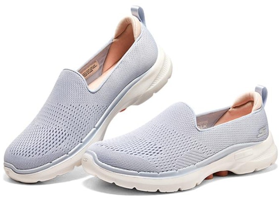(Women) Skechers Go Walk 6 Slip In Fabulous View 'Light Grey Pink' 124571-LGPK Order (Women) Skechers Go Walk 6 Slip In Fabulous View 'Light Grey Pink' 124571-LGPK