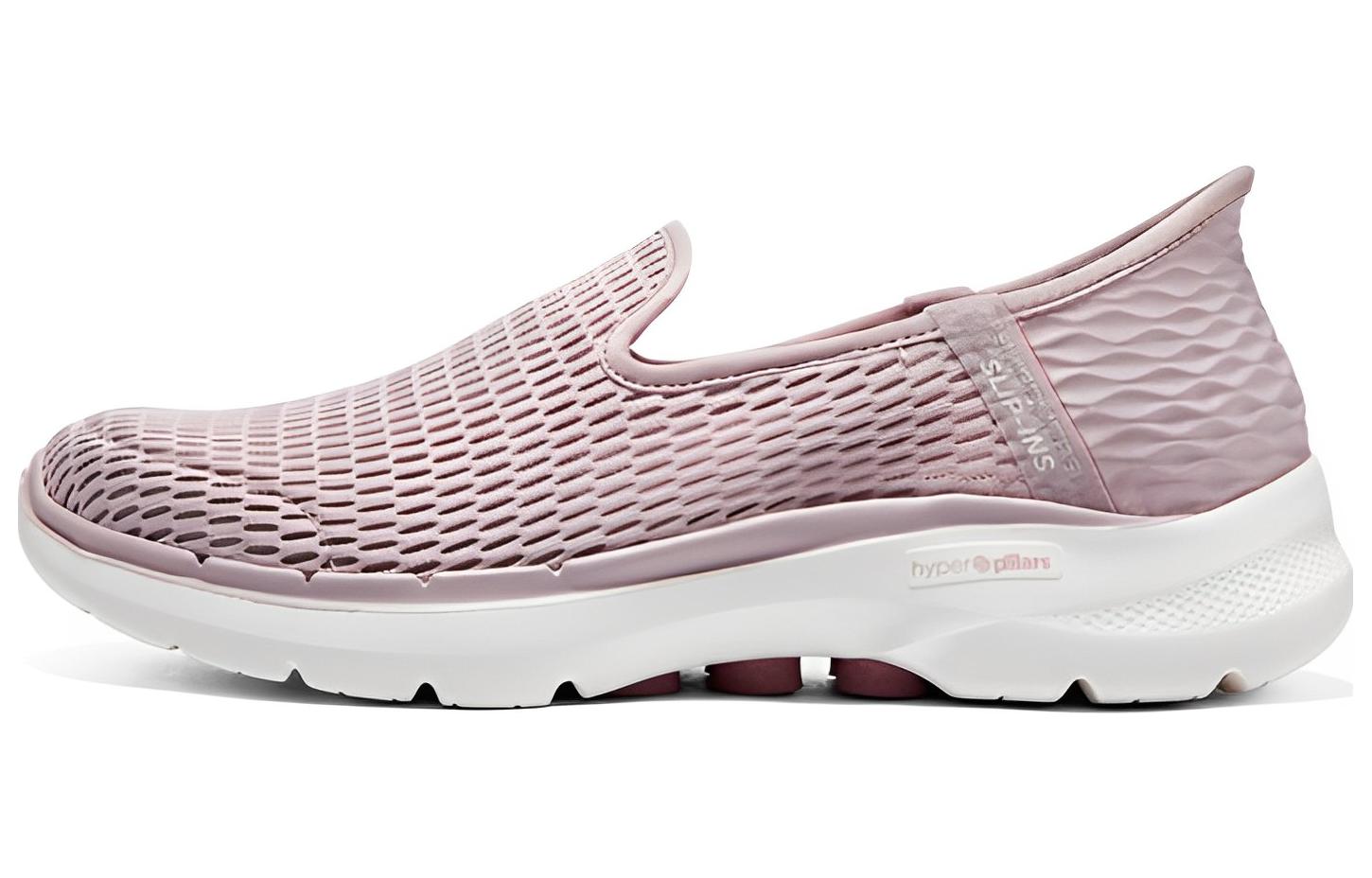 (W) Skechers Go Walk 6 Slip ins Shoes 'Pink White'