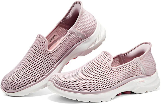 (W) Skechers Go Walk 6 Slip Ins Kasut 'Pink White' 896236-MVE Lookbook (W) Skechers Go Walk 6 Slip Ins Kasut 'Pink White' 896236-MVE