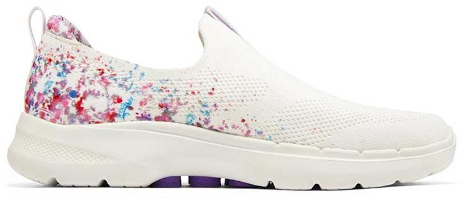 Skechers Go Walk 6 運動休閒一脚蹬 女款 白彩色 Order Skechers Go Walk 6 運動休閒一脚蹬 女款 白彩色