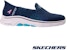 (Women) SKECHERS GO WALK 7 Pink Ribbon Edition Walking Shoes Blue Indigo 125255WNVMT