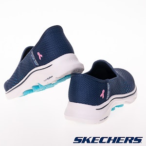 (W) SKECHERS GO WALK 7 粉紅絲帶版步行鞋 藍靛 125255WNVMT Cheap (W) SKECHERS GO WALK 7 粉紅絲帶版步行鞋 藍靛 125255WNVMT