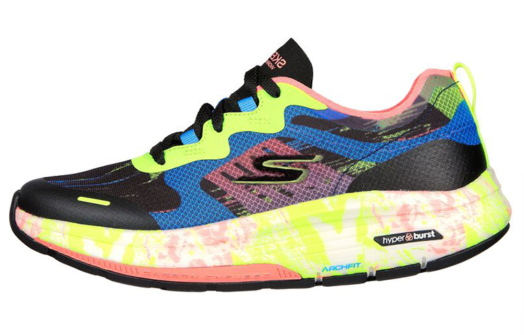 (Women) Skechers Go Walk 'Black Blue Yellow' 124942-BKMT