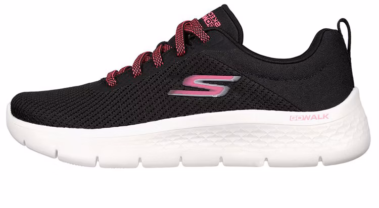 women-skechers-go-walk-comfort-low-top-casual-black-pink-124952-bkhp