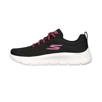 (W) Skechers Go Walk Flex 'Alani - Black Hot Pink'