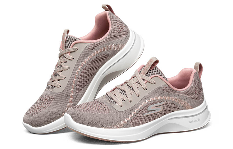 (W) Skechers Go Walk 'Grey Taupe Pink' 圖 3