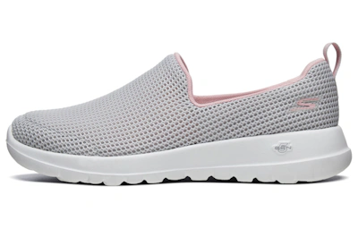 (Women) Skechers GO WALK 'Light Gray Pinkred'