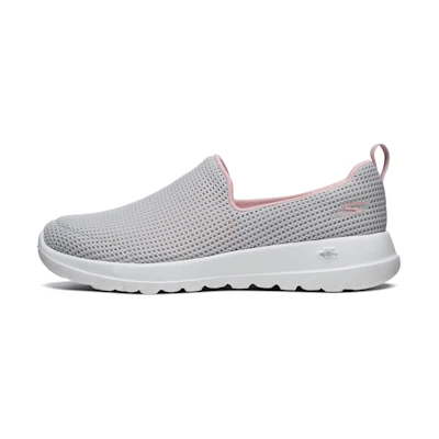 (W) Skechers GO WALK 'Light Gray Pinkred'