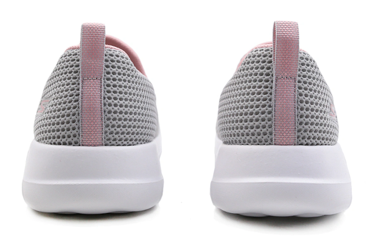 (Women) Skechers GO WALK 'Light Gray Pinkred'