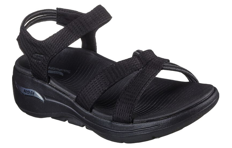 (W) Skechers Go Walk 'Lightweight Thick Sole Sports Sandals - Black' 圖 3