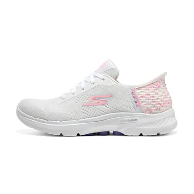 (W) Skechers Go Walk 'White Pink'