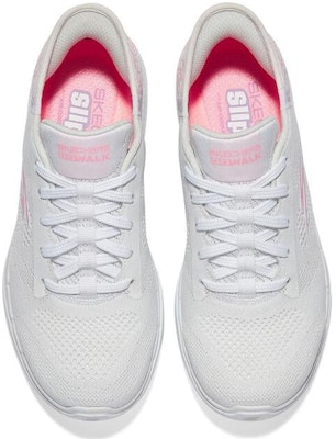(Women) Skechers Go Walk 'White Pink' 124627-WMLT Shop (Women) Skechers Go Walk 'White Pink' 124627-WMLT