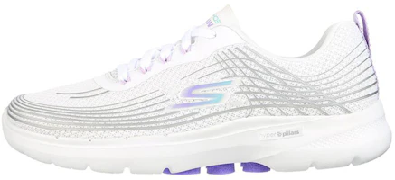 (Women) Skechers Go Walk 'White Slip-On' 124554-WMLT (Women) Skechers Go Walk 'White Slip-On' 124554-WMLT