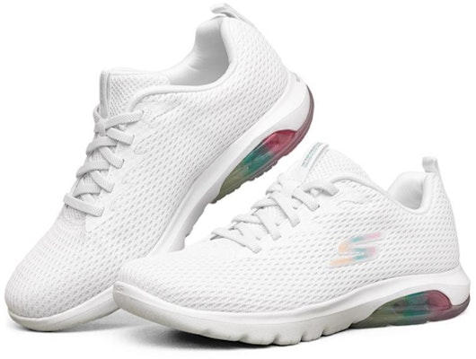 (Women) Skechers Go Walk Air Running Shoes White 124074-WHT Lookbook (Women) Skechers Go Walk Air Running Shoes White 124074-WHT