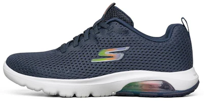 (Women) Skechers Go Walk Air Running Shoes Blue/White 124074-NVW (Women) Skechers Go Walk Air Running Shoes Blue/White 124074-NVW