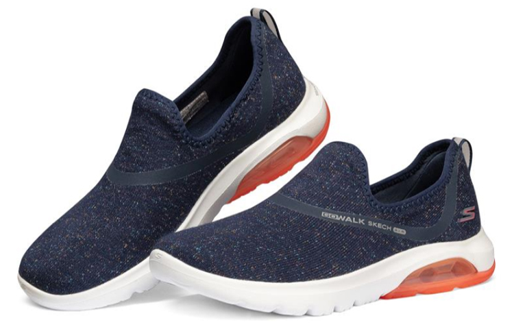 Lookbook (W) Skechers Go Walk Air Instappers Blauw/Wit/Oranje 16097-NVCL