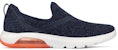 (W) Skechers Go Walk Air Slip-On Biru/Putih/Oren Kasut 16097-NVCL
