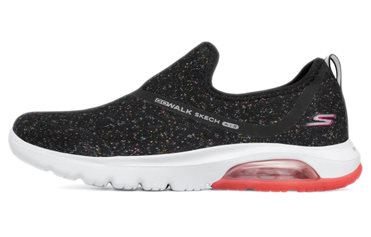 (Women) Skechers Go Walk Air Sneakers Black/White/Red 16097-BKHP