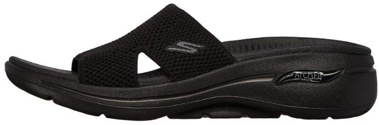women-skechers-go-walk-arch-fit-worthy-all-black-140224-bbk