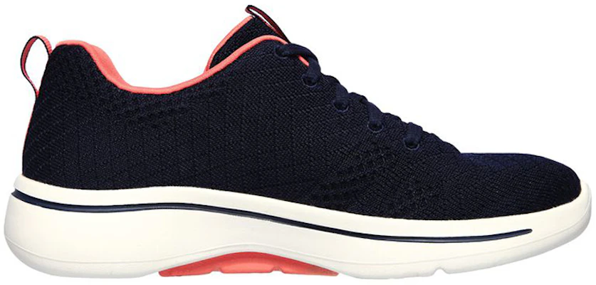 (W) Skechers Go Walk Arch Fit - ''Unify Blauw Roze'' 124403-NVCL Order (W) Skechers Go Walk Arch Fit - ''Unify Blauw Roze'' 124403-NVCL