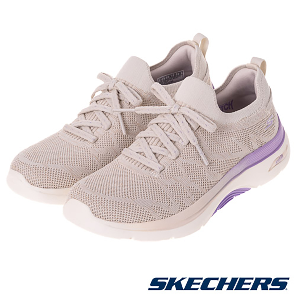 (Women) Skechers Go Walk Arch Fit 2.0 Walking Shoes Beige Off-white 125320NTPR