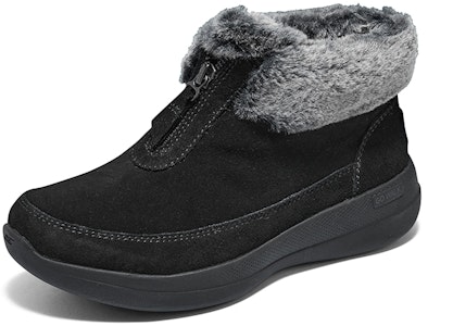 Skechers 健步 牌 高足弓 避震 耐磨 舒適 高筒 雪靴 女款 黑色 Lookbook Skechers 健步 牌 高足弓 避震 耐磨 舒適 高筒 雪靴 女款 黑色