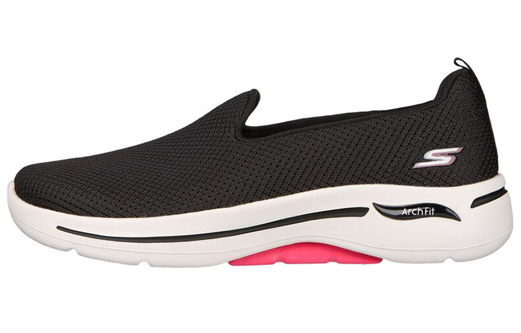 (Women) Skechers Go Walk Arch Fit 'Black Pink' 124401-BKHP
