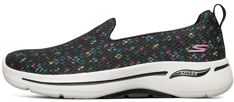 (Women) Skechers Go Walk Arch Fit Slip-on Shoes Black 124477-BKMT Buy (Women) Skechers Go Walk Arch Fit Slip-on Shoes Black 124477-BKMT