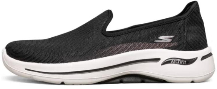women-skechers-go-walk-arch-fit-black-white-896018-bkw