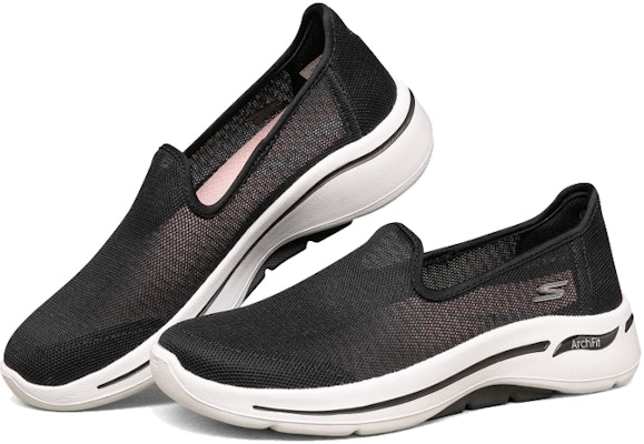 (Women) Skechers Go Walk Arch Fit 'Black White' 896018-BKW Shop (Women) Skechers Go Walk Arch Fit 'Black White' 896018-BKW