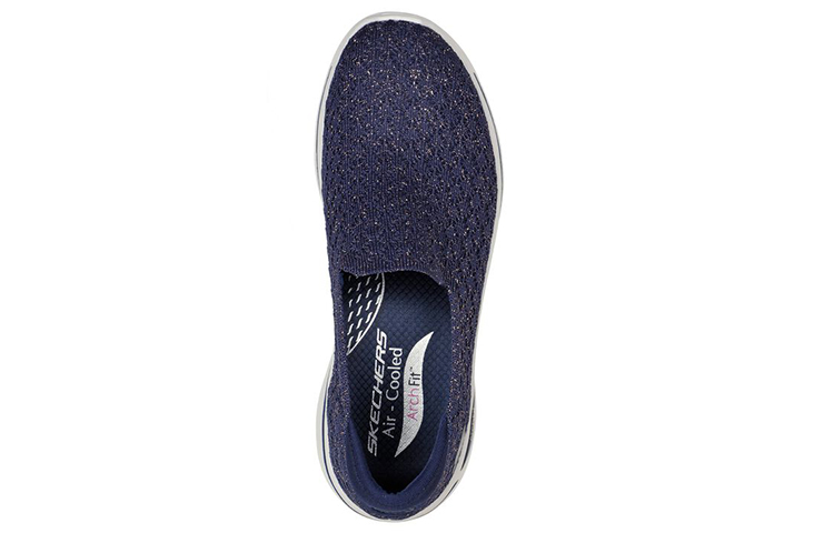 Shop Skechers Go Walk Arch Fit 防滑耐磨 懶人運動休閒鞋 女款 藍