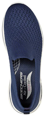 (W) 斯凯奇Go Walk Arch Fit '蓝色一脚蹬' 124418-NVY Shop (W) 斯凯奇Go Walk Arch Fit '蓝色一脚蹬' 124418-NVY