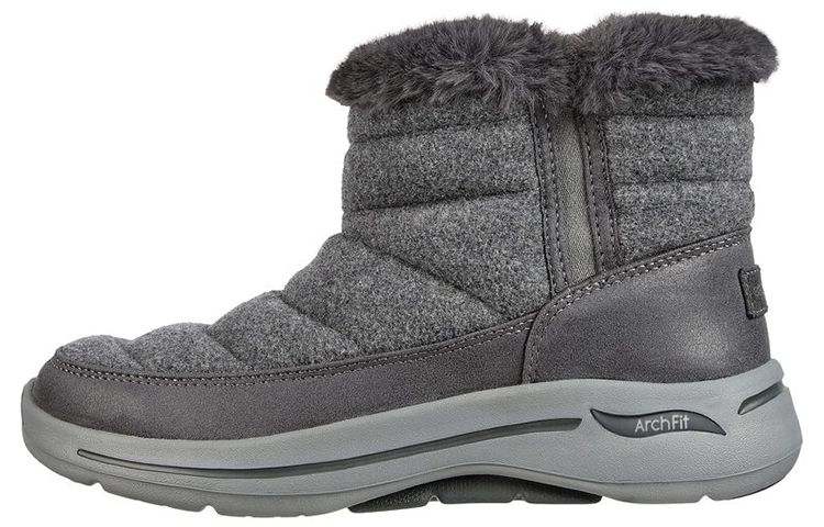 (Women) Skechers Go Walk Arch Fit 'Casual Fashion Snow Boot Grey' 144403-CHAR