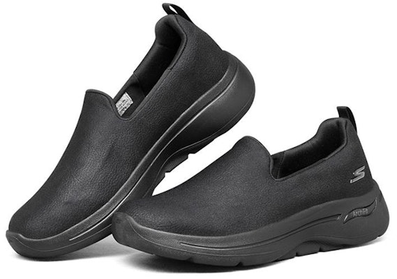 (W) Skechers Go Walk Arch Fit Slip On 'Triple Black' Hitam Penuh 124411-BBK Lookbook (W) Skechers Go Walk Arch Fit Slip On 'Triple Black' Hitam Penuh 124411-BBK