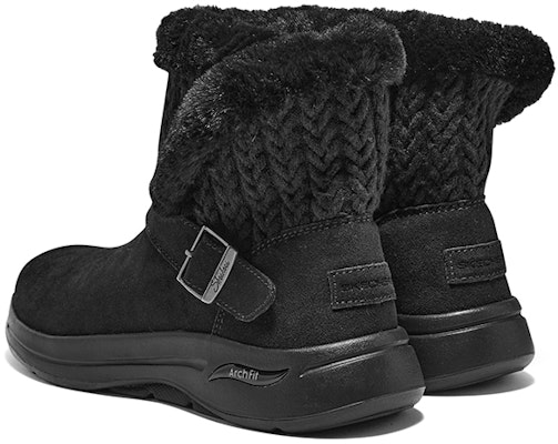 Skechers Go Walk Arch Fit 保暖防滑 舒適 高筒 雪地靴 女款 黑色 Purchase Skechers Go Walk Arch Fit 保暖防滑 舒適 高筒 雪地靴 女款 黑色