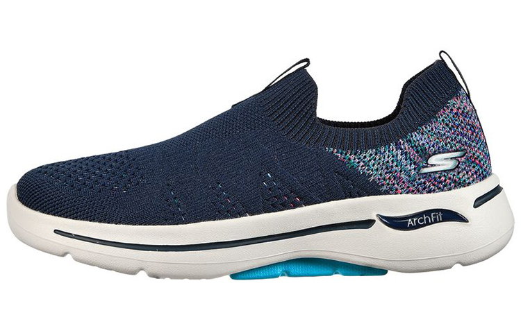 (Women) Skechers Go Walk Arch Fit 'Fun Times Blue' 124478-NVMT