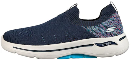 (Women) Skechers Go Walk Arch Fit 'Fun Times Blue' 124478-NVMT (Women) Skechers Go Walk Arch Fit 'Fun Times Blue' 124478-NVMT