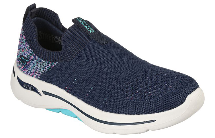 Lookbook (Women) Skechers Go Walk Arch Fit 'Fun Times Blue' 124478-NVMT