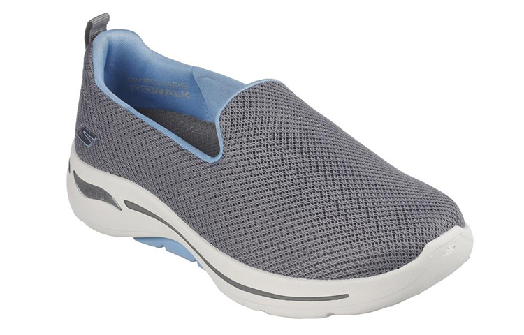 Lookbook (W) 스케쳐스 고워크 아치핏 슬립온 (그레이블루) 124401-GYBL