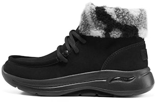 (Women) Skechers Go Walk Arch Fit 'Retro Boot Black Grey' 144424-BKGY (Women) Skechers Go Walk Arch Fit 'Retro Boot Black Grey' 144424-BKGY