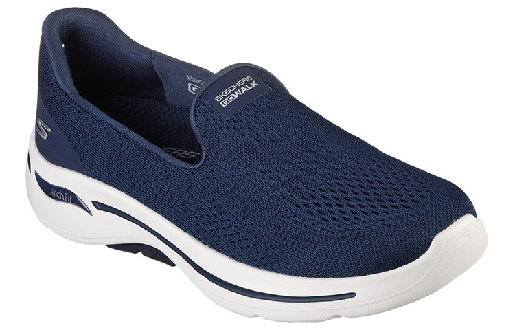 Lookbook (Women) Skechers Go Walk Arch Fit 'Slip-On Casual Blue' 124483-NVY